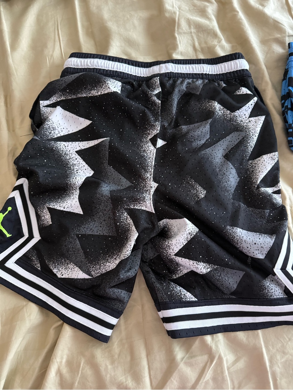 Jordan Black Athletic Shorts with Red Jumpman Detail